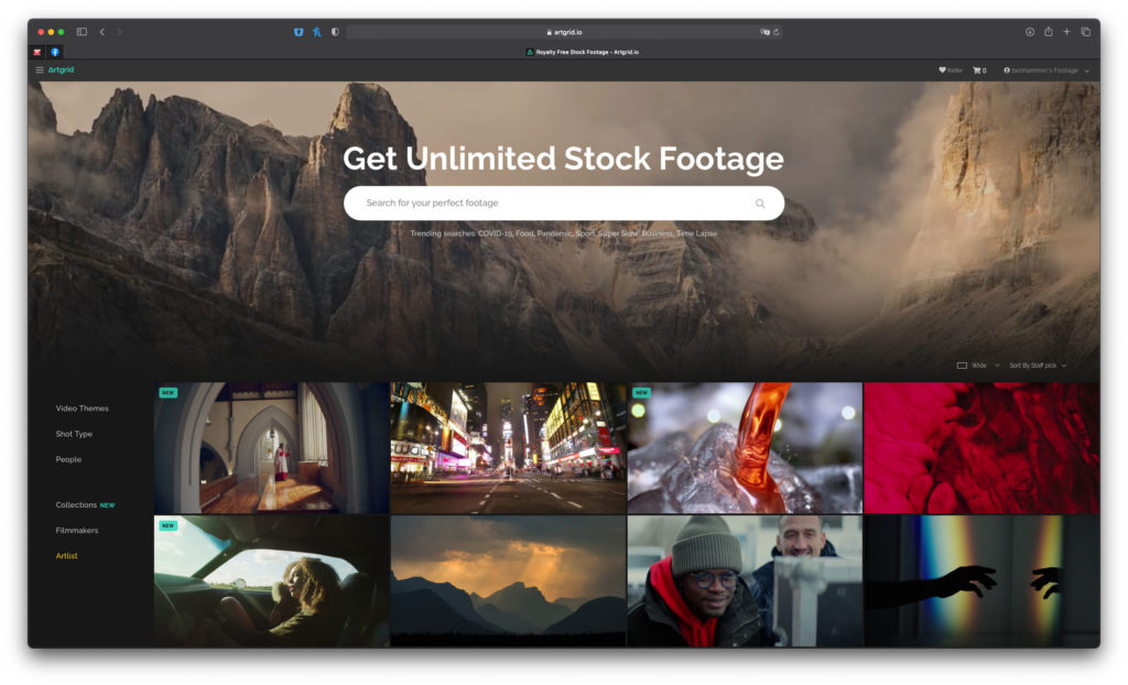 Artgrid Erfahrungen - Landingpage Artgrid